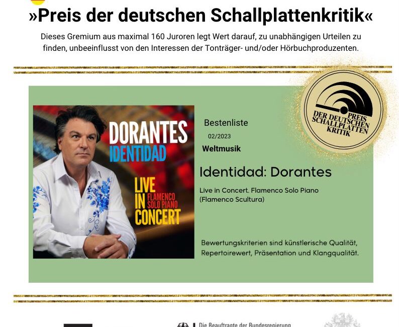 DORANTES: Nominierung zum  “Preis der deutschen Schallplattenkritik”!